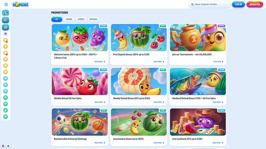 Nomini Casino Exclusive Promo Codes for Big Wins